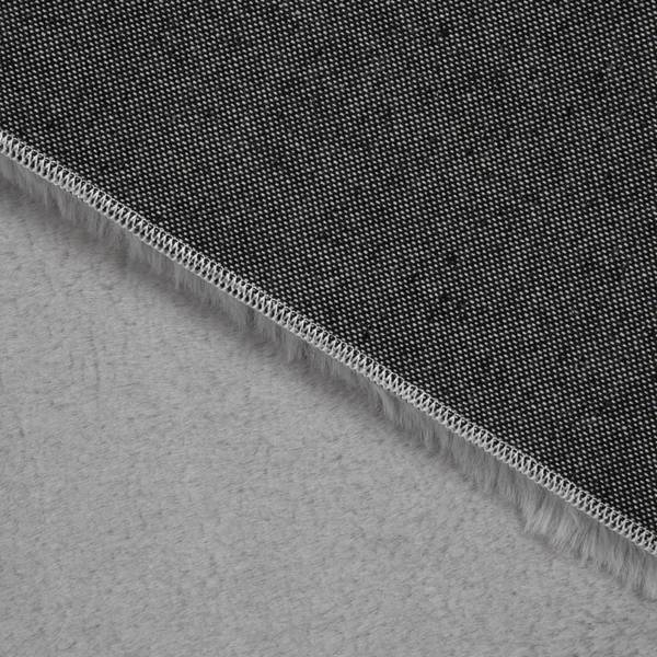 Webteppich FUZZY 1 Grau - Holzwerkstoff - 80 x 1 x 150 cm