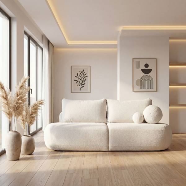 Schlafsofa Bolla Cremeweiß