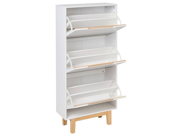 Schuhschrank SANDFLY Braun - Weiß - Holzwerkstoff - 60 x 128 x 24 cm