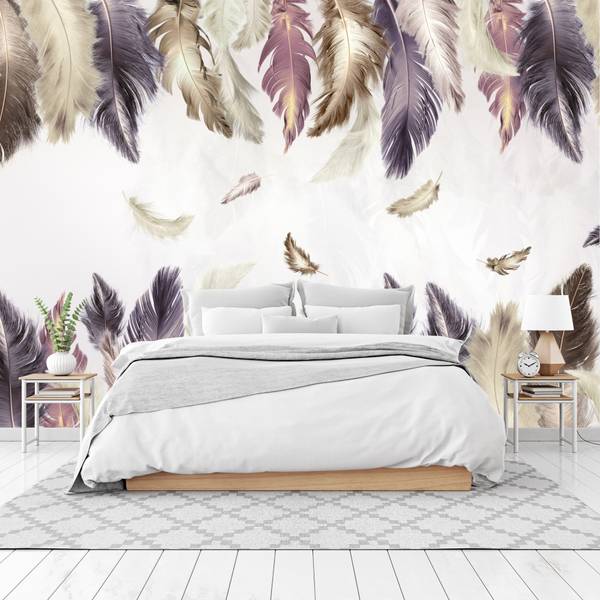 Fototapete bunte FEDERN Abstraktion 405 x 270 x 270 cm