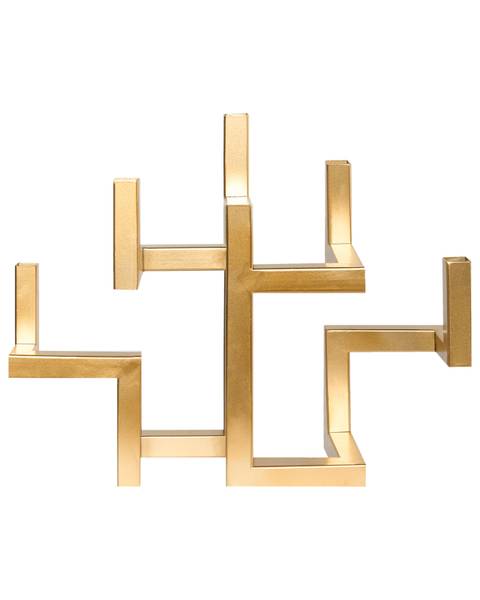 Kandelaar RAPOSO goud - bamboe - 37 x 30 x 37 cm