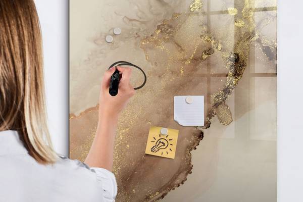 Glas Magnettafel Glitzermarmor 70 x 100 cm