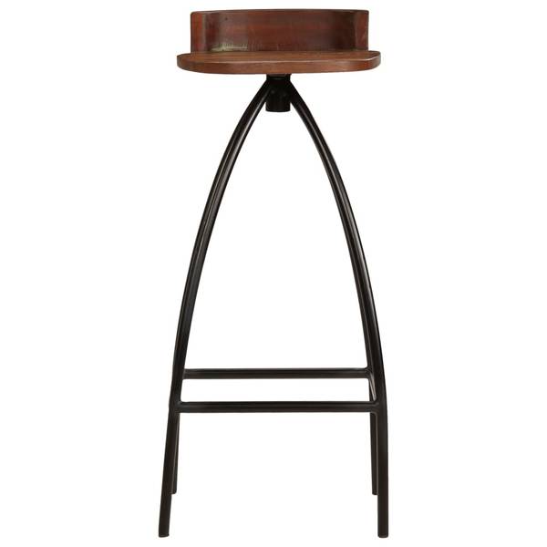 Tabouret de bar 245264 (lot de 2) Marron - Acier - 40 x 82 x 40 cm