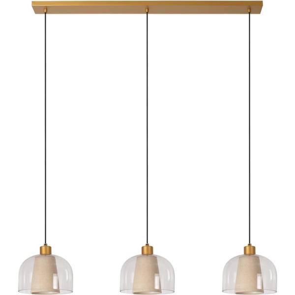 Pendelleuchten GUNHILD Stahl - Klarglas - 24 x 147 x 122 cm