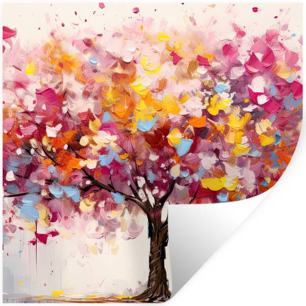 WANDTATTOO Aquarell Polypropylen - 50 x 50 x 1 cm