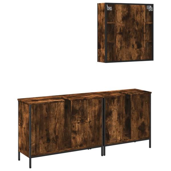 Badmöbel 3033721 3-teilig Braun - Holzwerkstoff - 16 x 60 x 60 cm