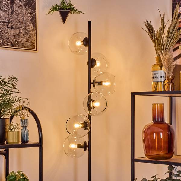 Stehlampe Cesaro Aluminium - Klarglas - 17 x 160 x 83 cm