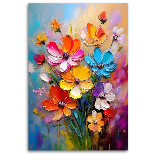 Wandbild Blume 70 x 100 cm