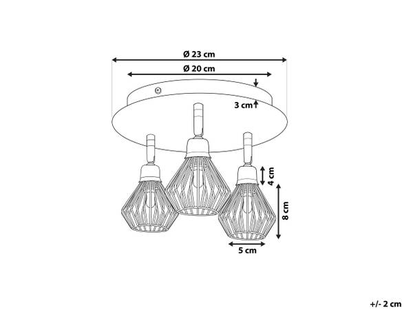 Lampes projecteur VOLGA Noir - Métal - 23 x 12 x 23 cm