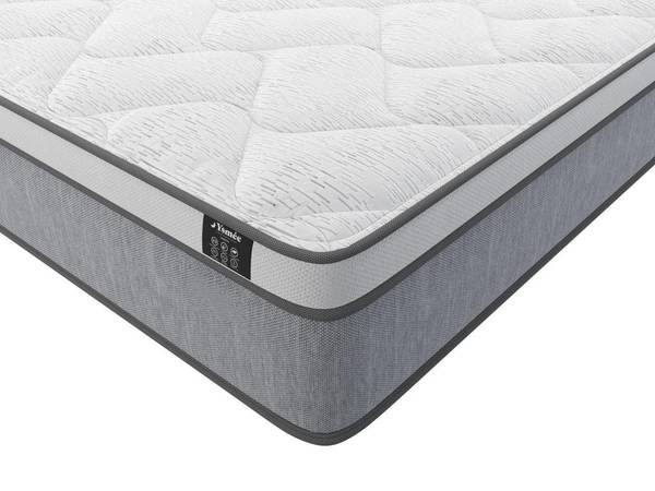 Matratzen-Bettgestell-Set SERENITE Weiß - Holz teilmassiv - 90 x 30 x 190 cm