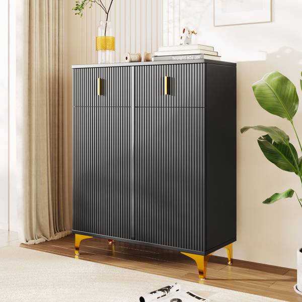 Sideboard mit 2 Schubladen jm03 Schwarz