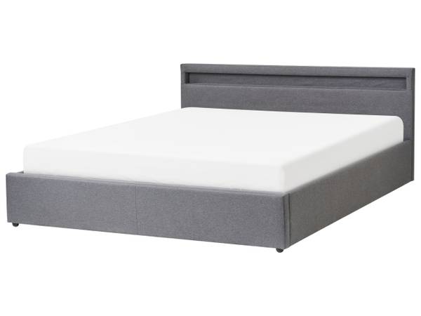 Lit double ARMELLE Textile - Largeur de la surface de couchage : 180 cm