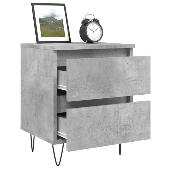 Nachttisch M641653 Grau - Holzwerkstoff - 35 x 50 x 35 cm