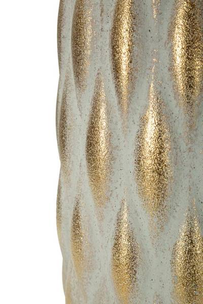 Vase Pepitas Lang Grau - Keramik - 19 x 38 x 19 cm