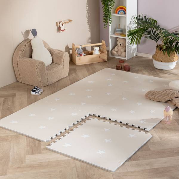 Teppich Alfie Stars Grau - Textil - 120 x 120 x 180 cm