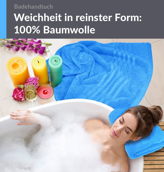 Badetuch London 2er-Set Himmelblau