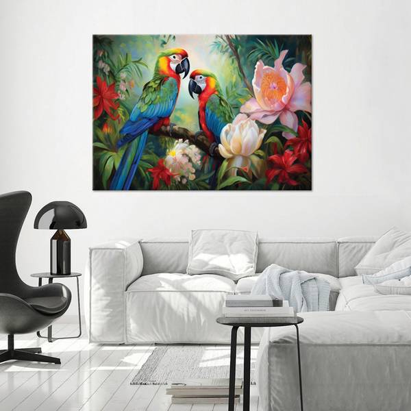 Canvas schilderij Vogels 60 x 40 cm