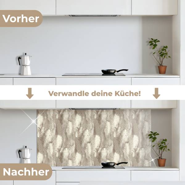 SPRITZSCHUTZ KÜCHE Wabenmuster 120 x 60 cm