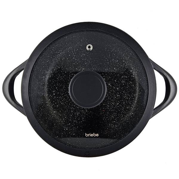 Kochtopf Set BRI-MGK12S (8-teilig) Schwarz - Aluminium
