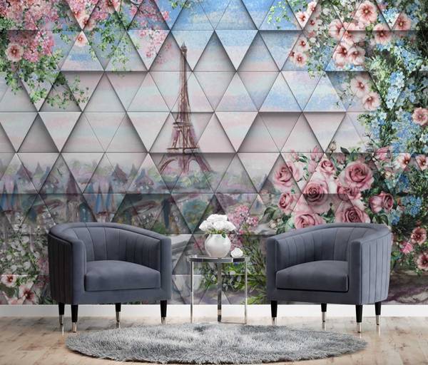 Fototapete Eiffelturm Paris 3d 200 x 140 cm