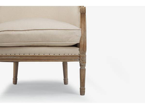 Sessel mit gerader Rückenlehne ALIENOR Creme