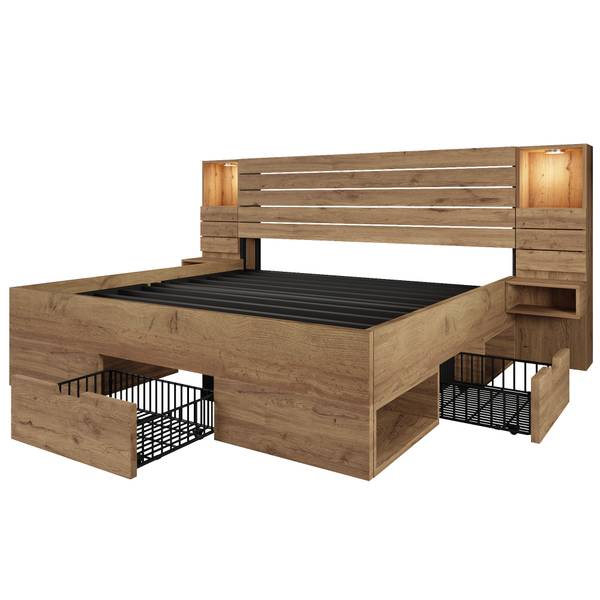 Lit en bois MUDZoom Ⅱ Largeur de la surface de couchage : 180 cm