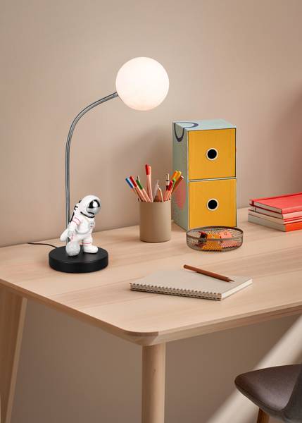 Tischlampe ARM Schwarz - Kunststoff - 15 x 44 x 15 cm