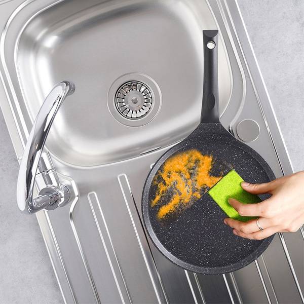 Crepes-Pfanne GRANDE 112933 Schwarz - Aluminium - 27 x 2 x 47 cm