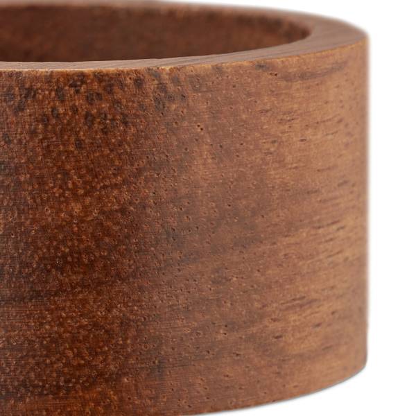 Servetringen in set van 12 bruin - plaatmateriaal op houtbasis - 5 x 3 x 5 cm