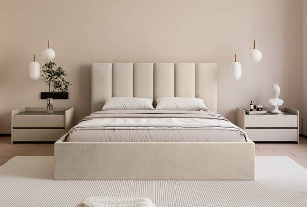 Polsterbett Eloria Beige - Breite: 188 cm