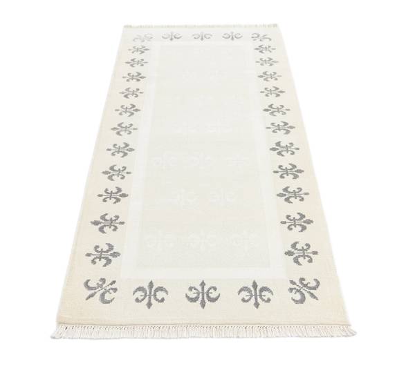 Tapis de passage Darya DCCCLXXXVIII Beige - Laine - 81 x 1 x 201 cm