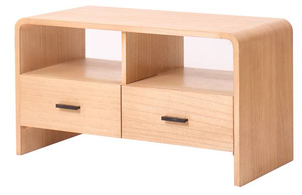 TV-Schrank BASTAD Grün - Massivholz - 80 x 45 x 40 cm
