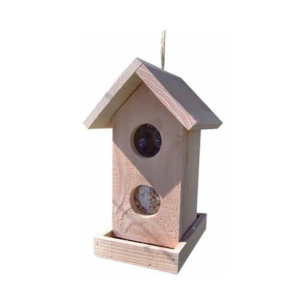 Mangeoire en douglas Le Hublot Bois massif - 22 x 26 x 15 cm