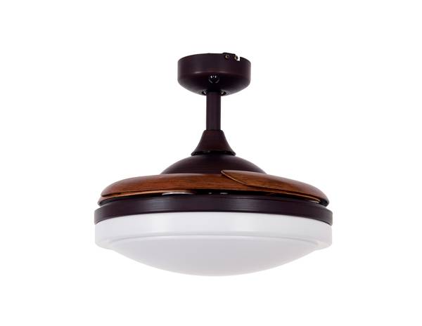 Deckenventilator Evora Braun - Metall - 121 x 38 x 94 cm
