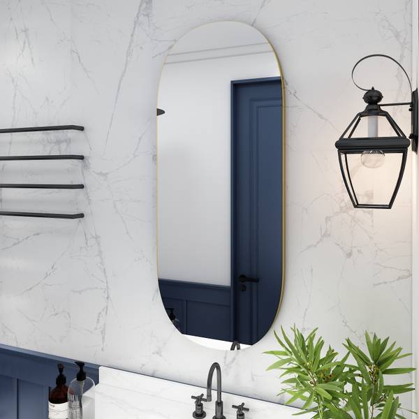 Spiegel Logi Gold - Glas - 45 x 85 x 3 cm