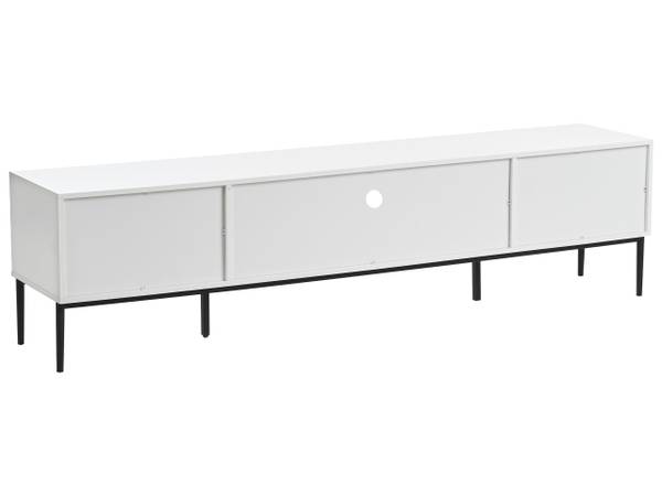 TV-Möbel LEDUC Schwarz - Weiß - Holzwerkstoff - 200 x 52 x 40 cm
