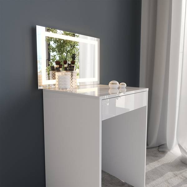 Schminktisch Sherry 57674 2er set Weiß - Holzwerkstoff - 52 x 76 x 51 cm
