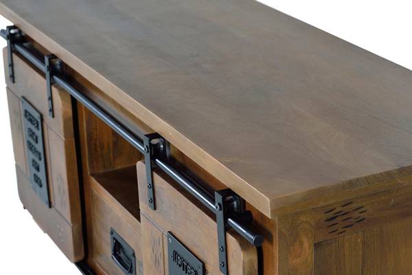 Meuble TV 1330 Marron - Bois massif - 50 x 55 x 130 cm