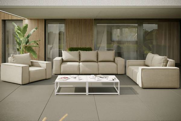 Salon de jardin 3+2+1 Sonne Beige