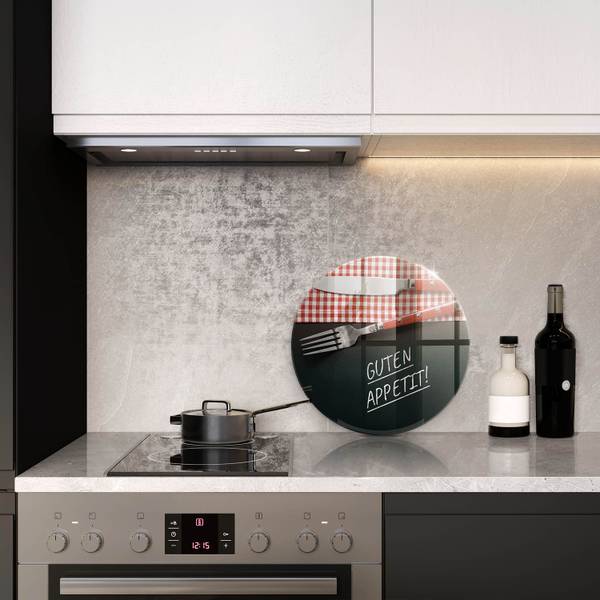 Schneidebrett Guten Appetit! Glas - 40 x 40 x 1 cm
