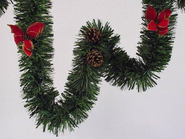 Weihnachtsdeko Villorba Grün - PVC - 500 x 15 x 15 cm