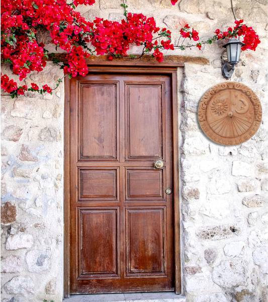 Sonnenuhr SONNE MOND Braun - Terracotta - 6 x 53 x 53 cm