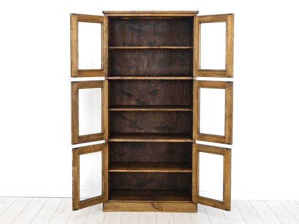 Vitrine Rustyk 3 Braun - Kiefer - Stahl - 90 x 190 x 40 cm