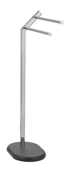 Handtuchständer Puro Edelstahl rostfrei Schwarz - Metall - 45 x 79 x 20 cm