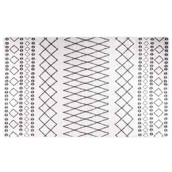 Vloerkleed 3011480-6 zwart - wit - textiel - 170 x 1 x 120 cm