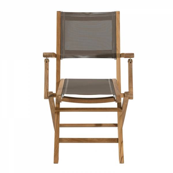Lot de 2 fauteuils de jardin en teck Marron - Teck - 64 x 88 x 56 cm