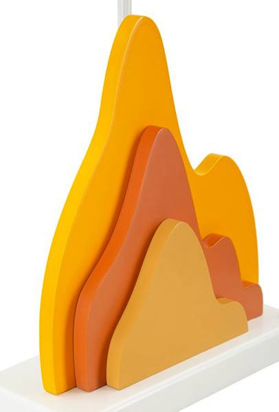 Tafellamp Atene B oranje - metaal - 30 x 57 x 30 cm