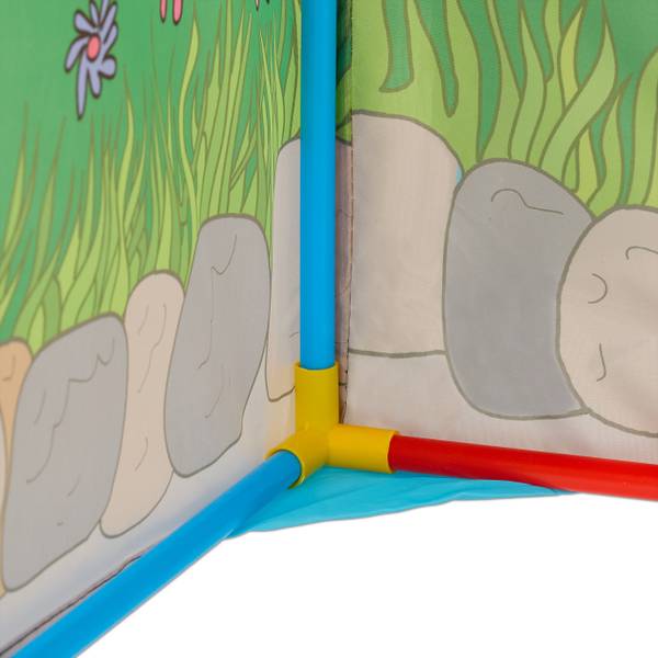 Spielzelt Haus Blau - Orange - Rot - Polyester - 96 x 103 x 75 cm