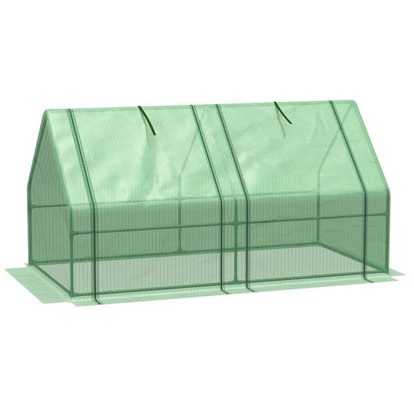Gewächshaus CO210 Grün - Metall - 90 x 90 x 270 cm