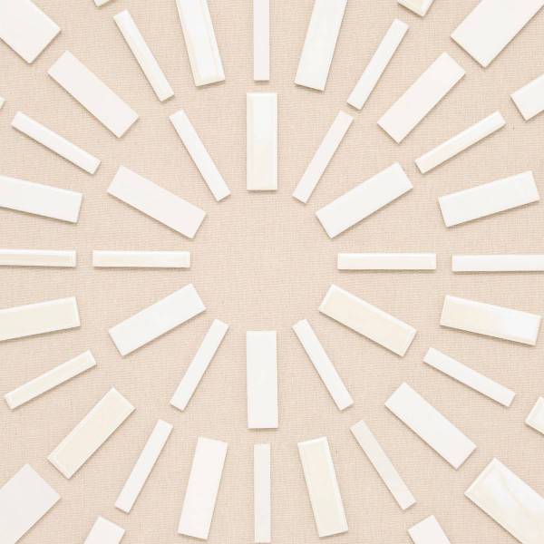 Relief-Leinwand HOURIA Beige - Holzwerkstoff - 3 x 78 x 78 cm